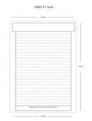 Lined T Card Size 4