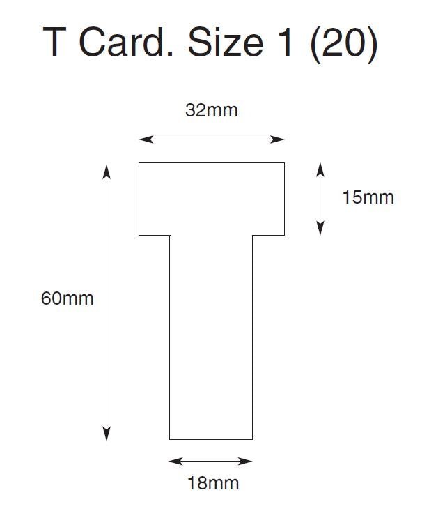 Size 1 T Cards (Pastel)
