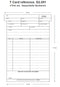 Motor Trade Parts T Card Ref S2-291 (4 Part)