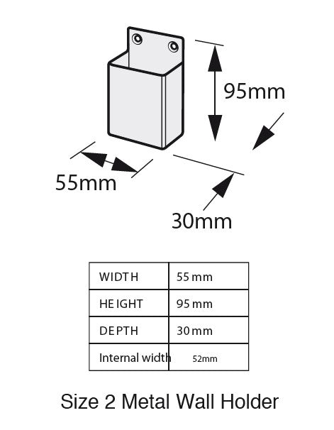 Size 2 Metal Wall Holders