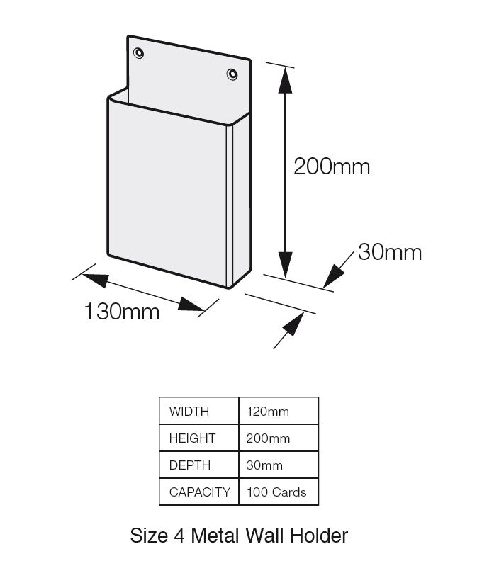 Size 4 Metal Wall Holders